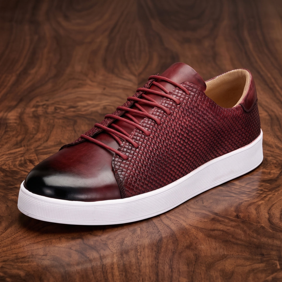 Woven Leather Sneakers