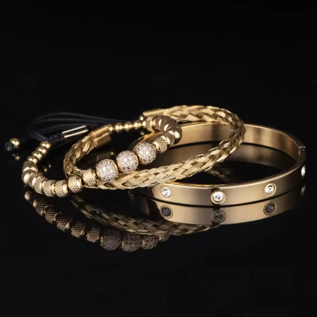 Luxoro Gold Bracelet Set