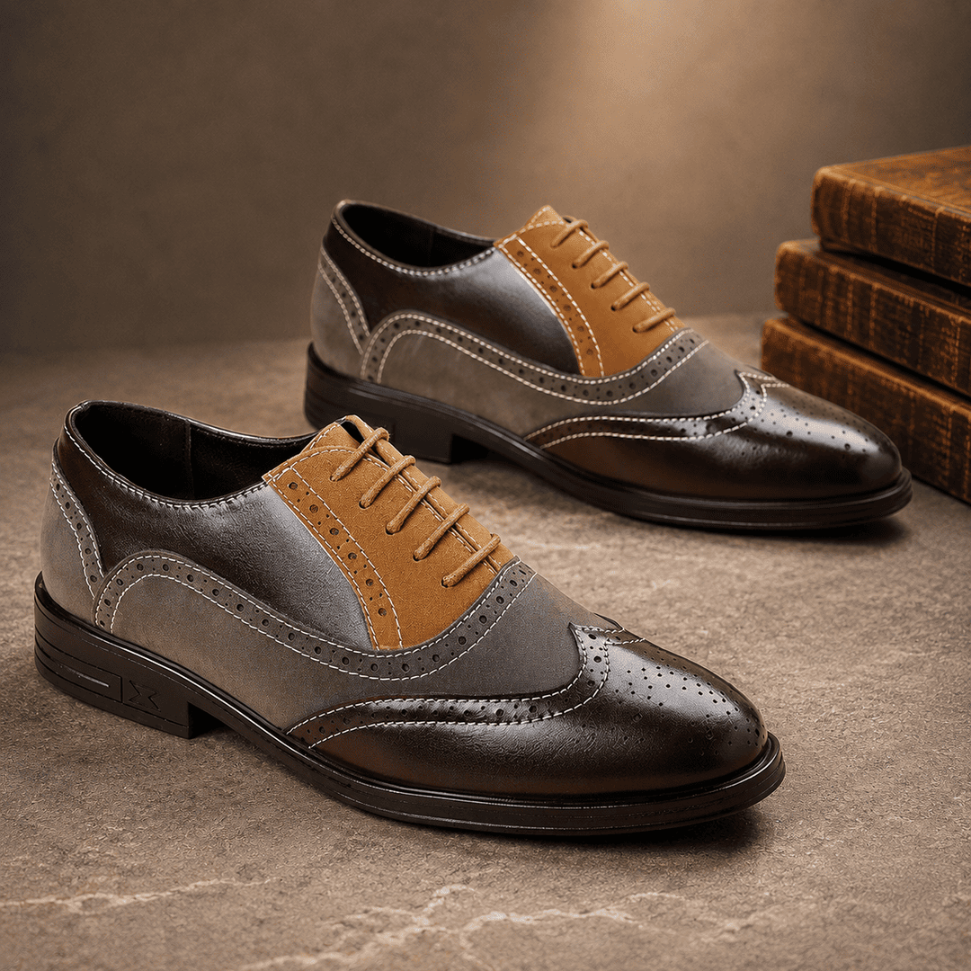 Elegant Multi-Tone Dress Shoes