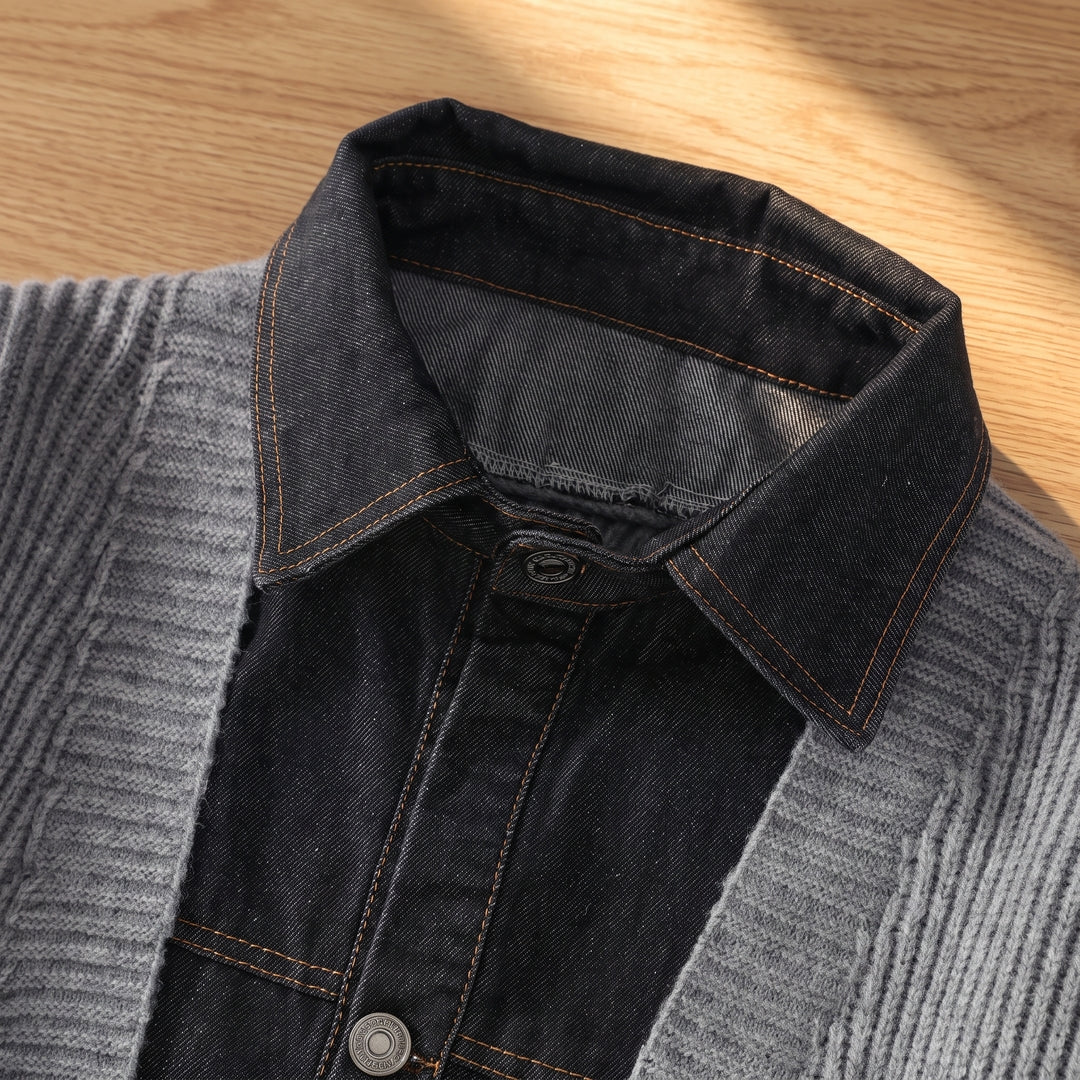 Denim Knit Cardigan