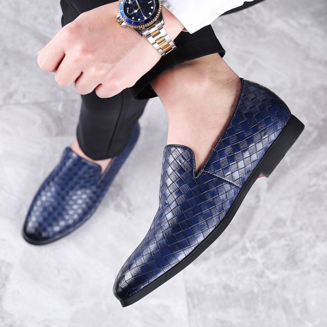 Woven Leather Loafers