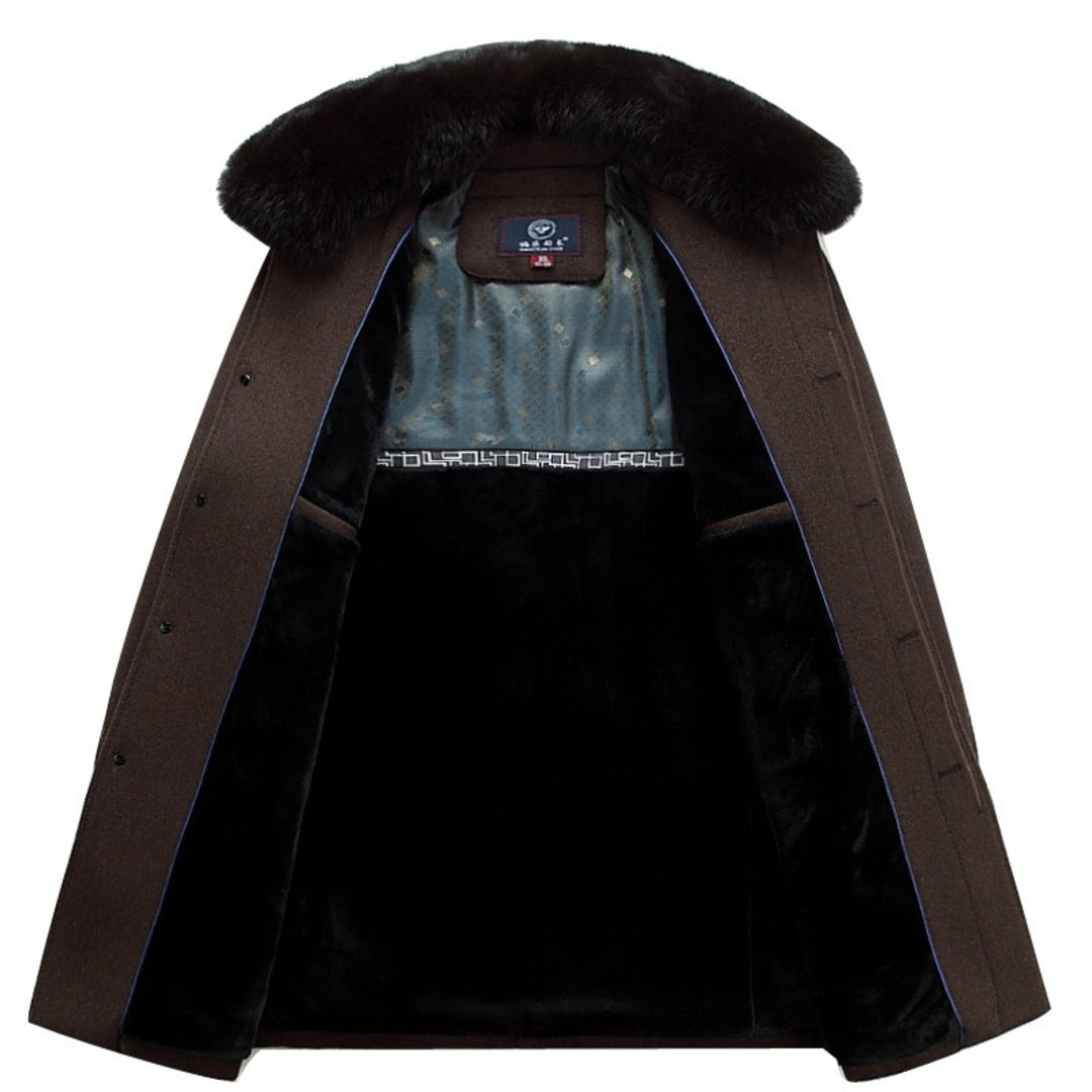 Fur-Collar Overcoat
