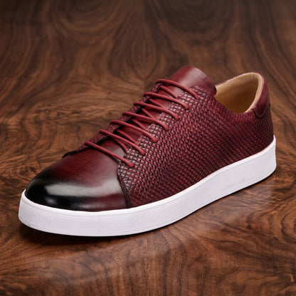 Woven Leather Sneakers