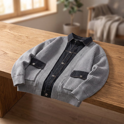Denim Knit Cardigan
