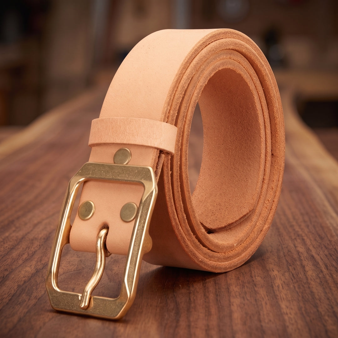 Carver Natural Leather Belt