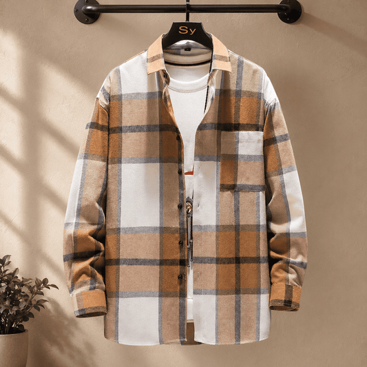 Plaid Button-Up Shirt