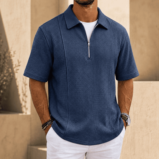 RivieraZip Textured Polo
