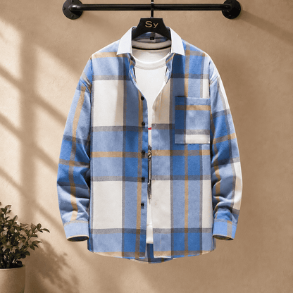 Plaid Button-Up Shirt