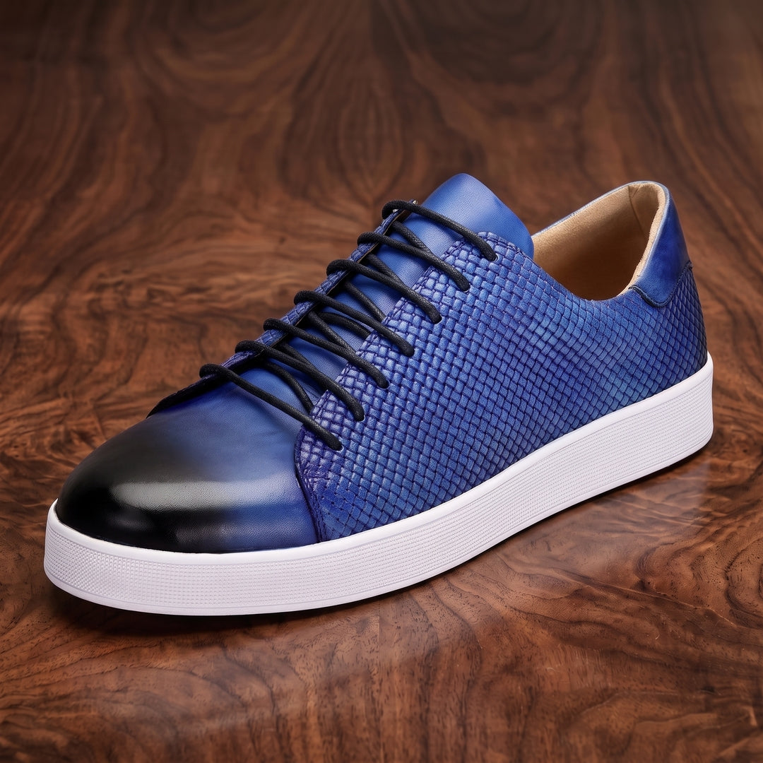 Woven Leather Sneakers