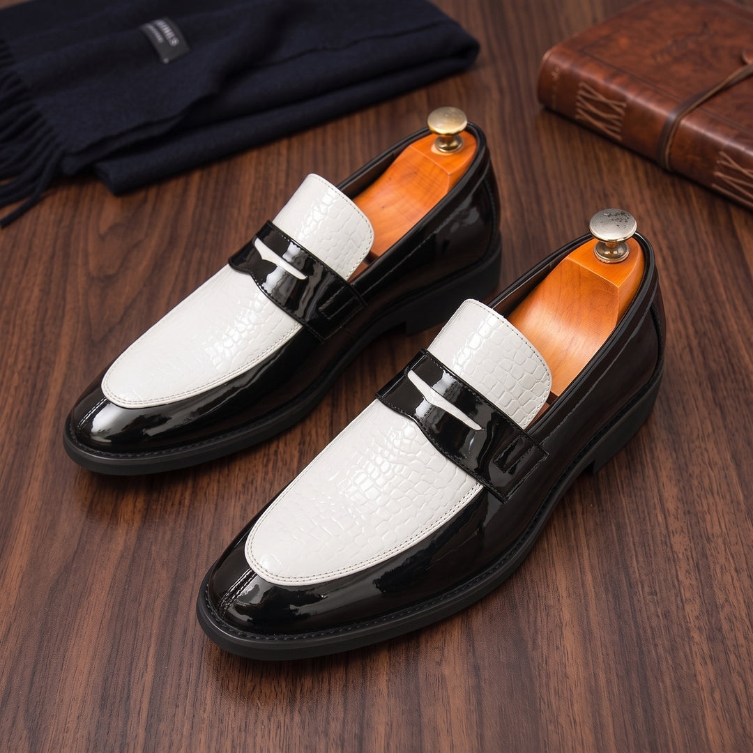 Astor Croc-Panel Loafers