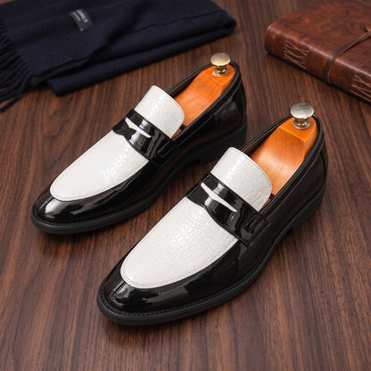 Astor Croc-Panel Loafers