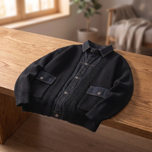 Denim Knit Cardigan