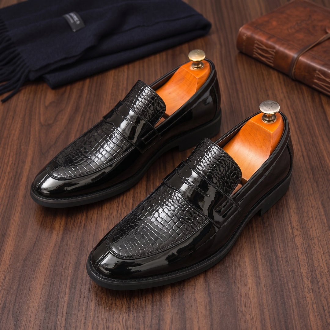 Astor Croc-Panel Loafers