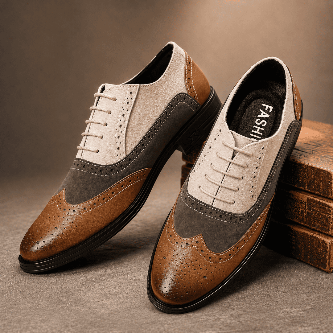 Elegant Multi-Tone Dress Shoes