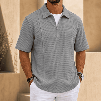 RivieraZip Textured Polo