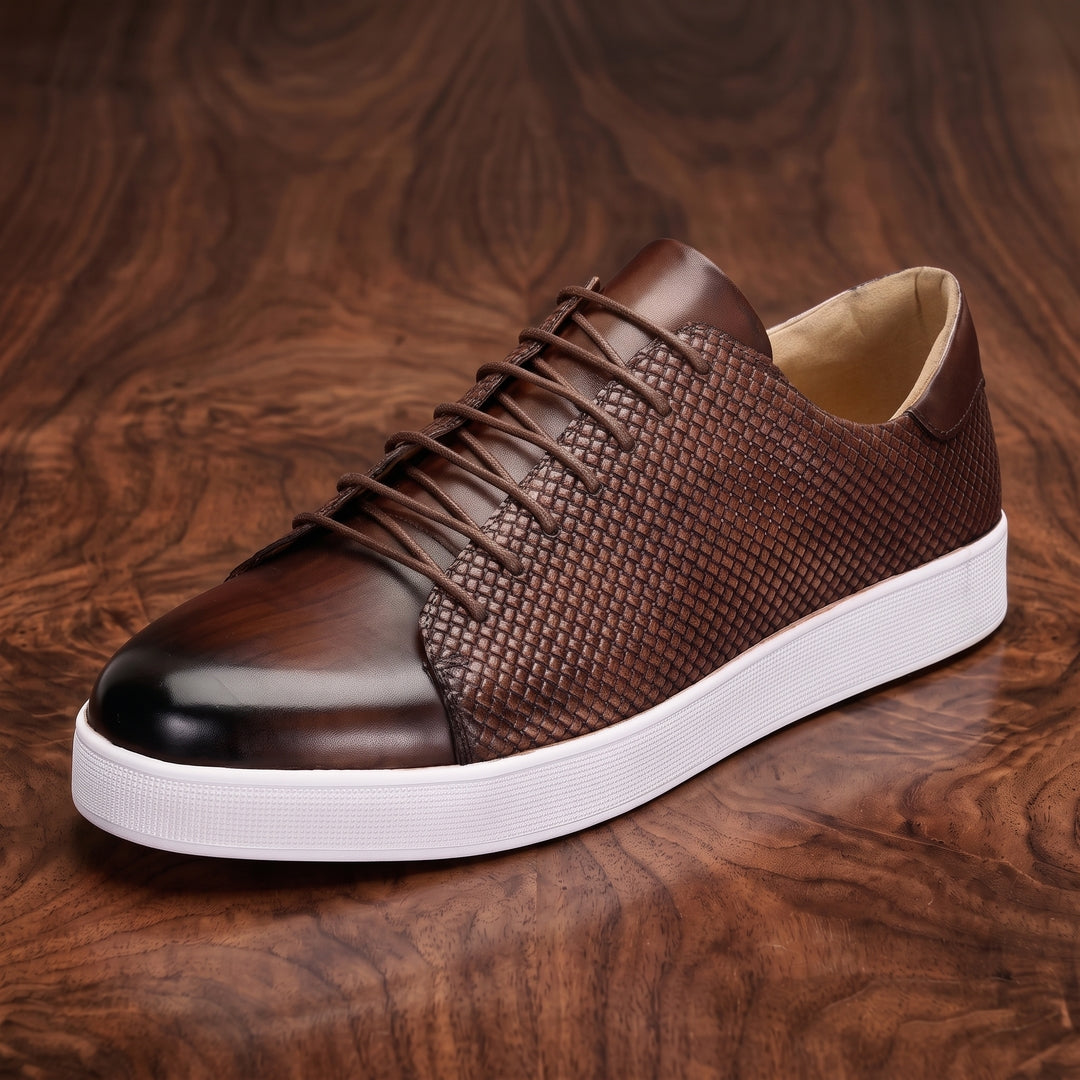 Woven Leather Sneakers