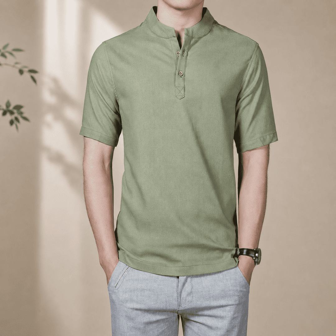 MetroEase Stand Collar Shirt