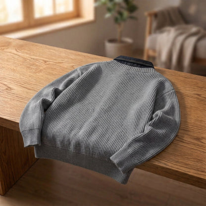 Denim Knit Cardigan