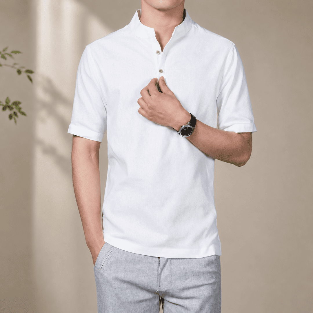 MetroEase Stand Collar Shirt
