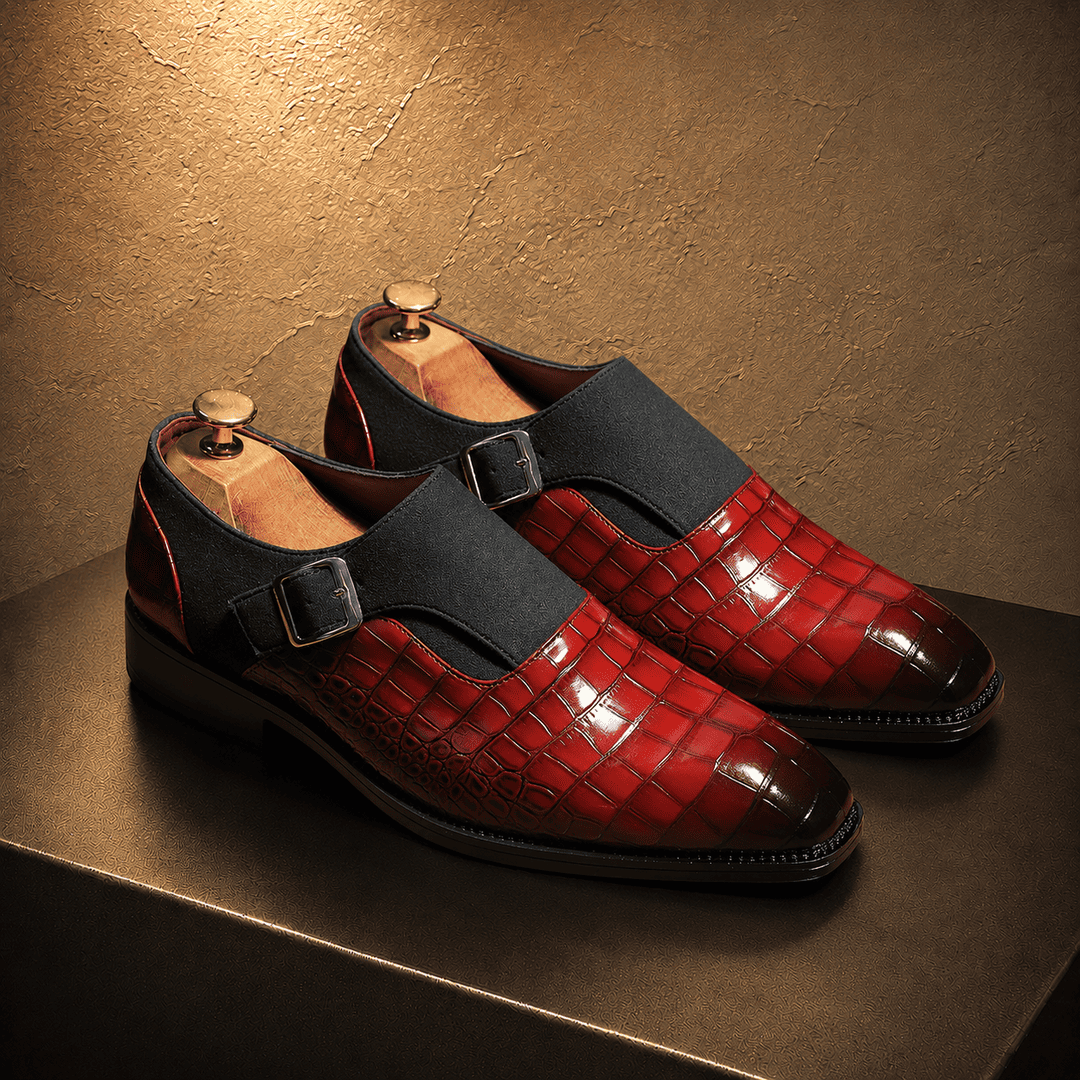 Sterling Croc-Buckle Dress Shoe