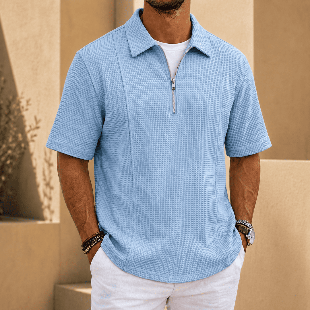 RivieraZip Textured Polo