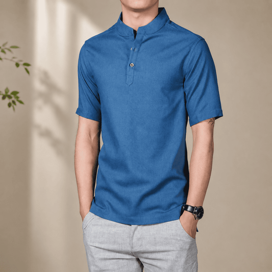 MetroEase Stand Collar Shirt