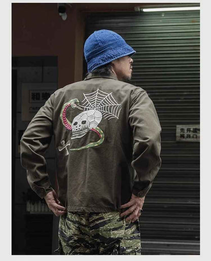 Urban Skull Embroidered Jacket