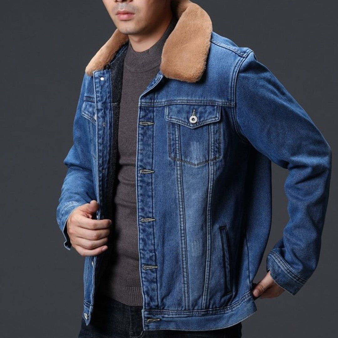 Fleece Denim Jacket
