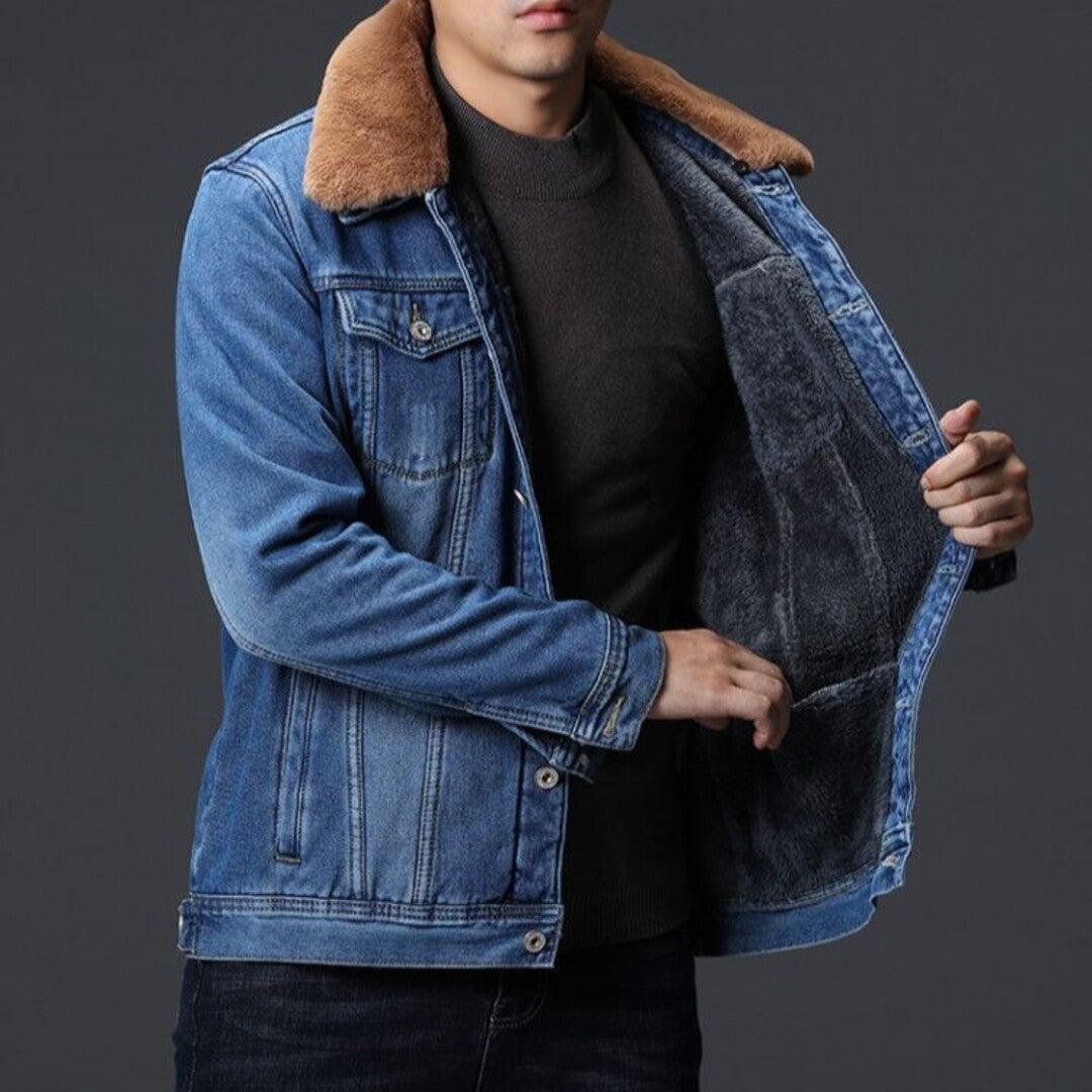 Fleece Denim Jacket