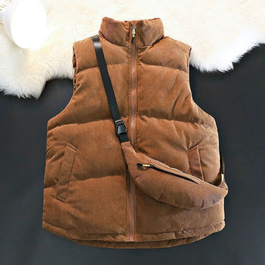 Corduroy Puffer Vest