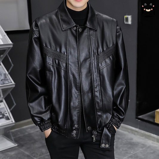 Leather Fleece Jacket