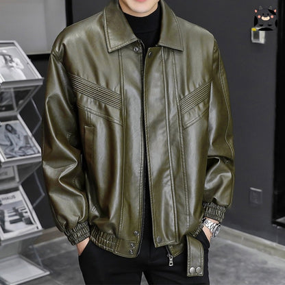 Leather Fleece Jacket