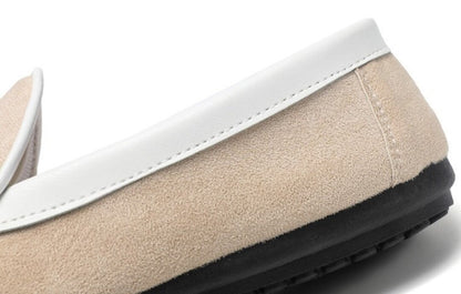 Sandstone Suede Slip-Ons