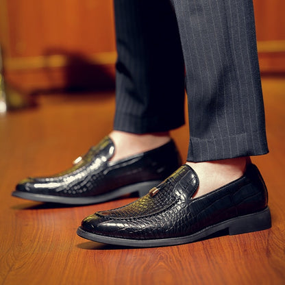 Croc Pattern Loafers