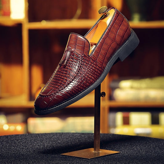 Croc Pattern Loafers