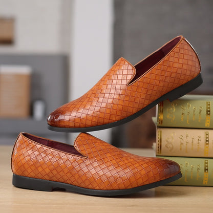 Woven Leather Loafers