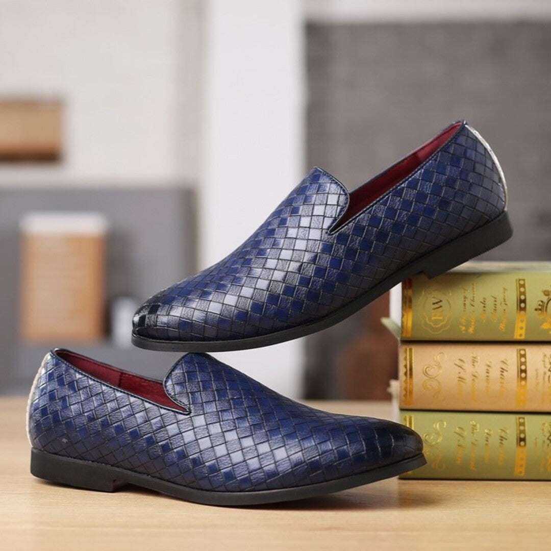 Woven Leather Loafers