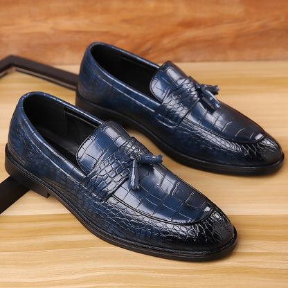 NoirCroc Tassel Loafers