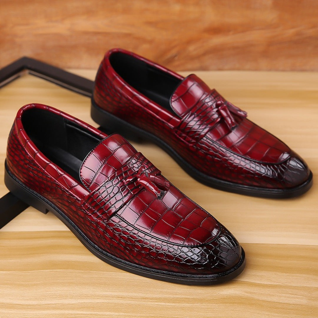 NoirCroc Tassel Loafers