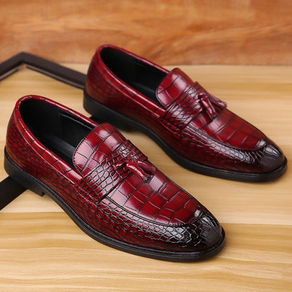 NoirCroc Tassel Loafers