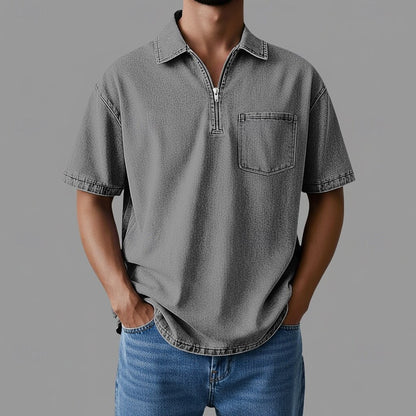 DenimCore Zip Shirt