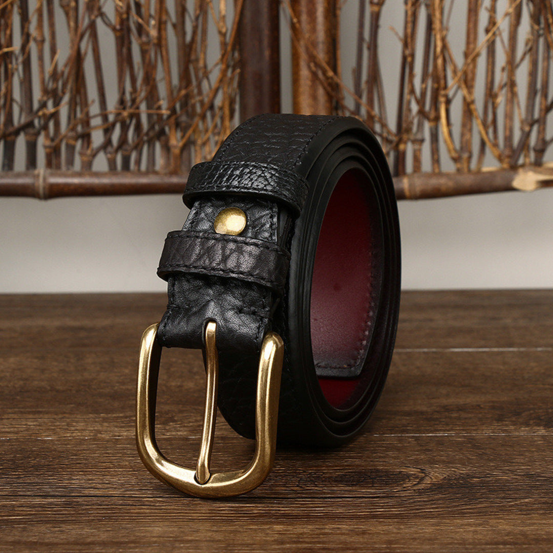 Dual-Sided Leather Belt