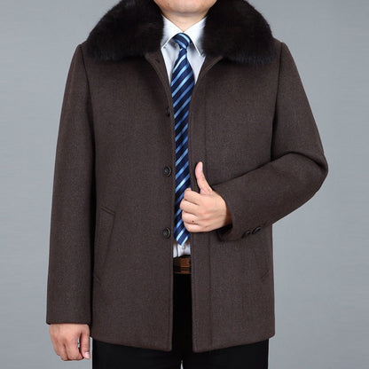 Fur-Collar Overcoat