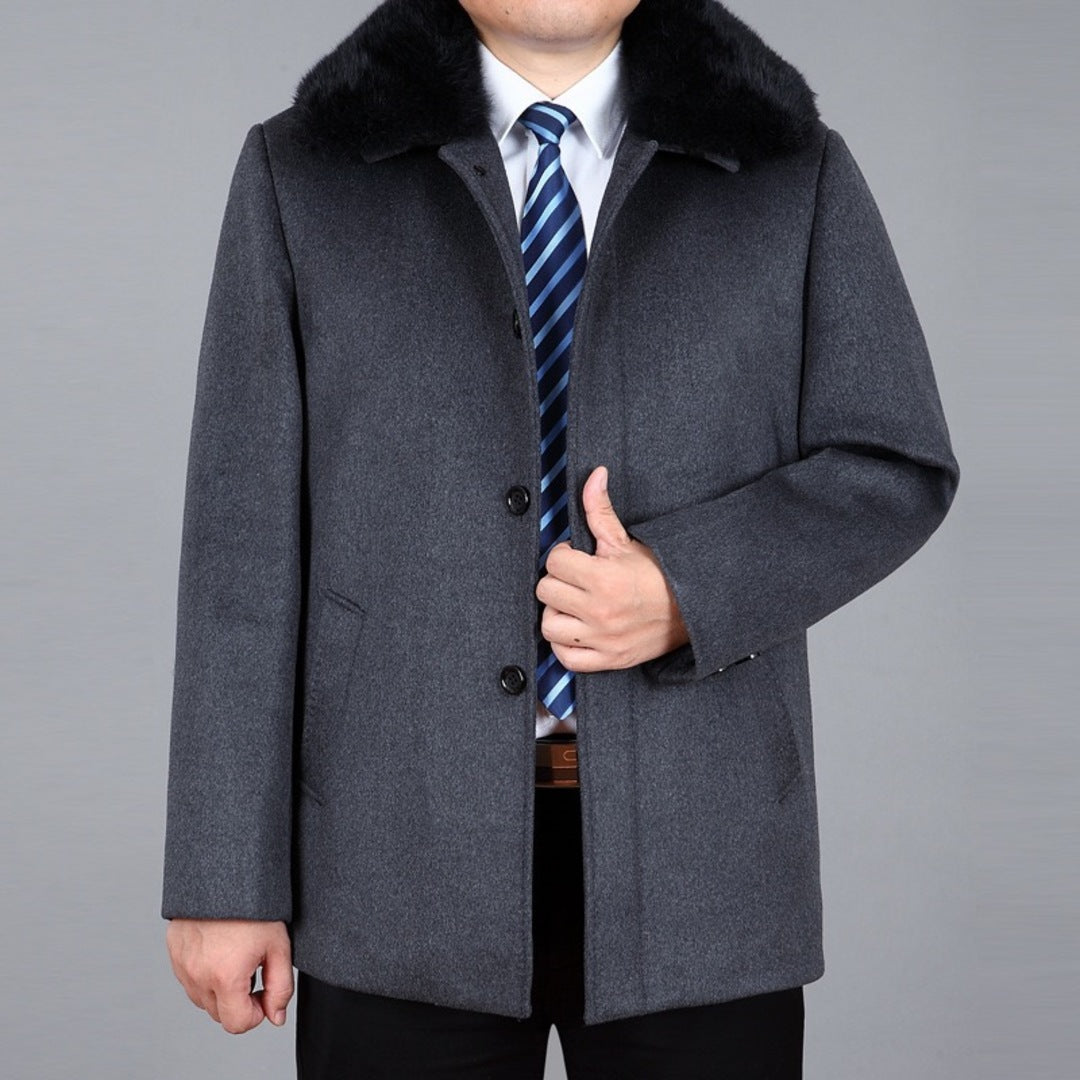 Fur-Collar Overcoat